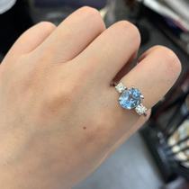 (bai years old) 2 Karat aquamarine 50 diamond platinum ring photographed change price meaning generation is not refundable dont change