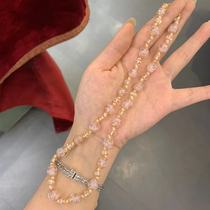 (bai old shop) pink tender Venetian glaze necklace to change the price