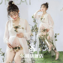 Pregnant women Photo clothing 2021 exhibition New pregnant fairy lace white gauze skirt photo studio pregnant women photography clothing