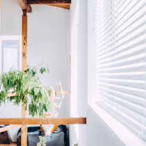 Weaving Louver curtains-free Japanese Nordic living room bedroom blackout kitchen oil-proof bathroom bathroom waterproof