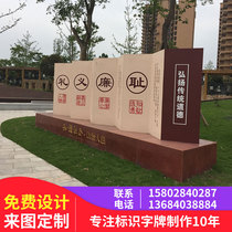 Construction warning sign custom cultural publicity vertical guide sign plate galvanized sheet stainless steel guide point production