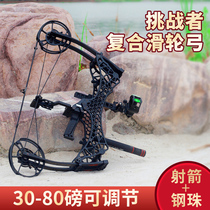 Composite dual-purpose bow Challenger Miniature small heavy steel ball bow Arrow Non-villain Demon Apex Junxing Pulley bow