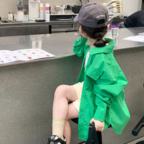 2022 Springtime New Products Girl Han Edition Casual Loose Shirt South Korea Boy Dress Children Foreign Air Capsized for Long Lining Clothes