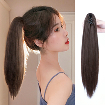 Pony-tailed wig female long hair small grab clip simulation hair hairclip straight hair high ponytail can tie Xia Net red fake natural braid