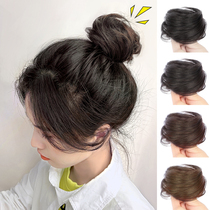Real Hair Circles Balls heads curly hair Hair Wig Women Summer Natural Ancient Wind Flower Buds Fluffy sloppy disc hair Divine Instrumental Wig Bag