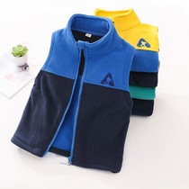Childrens waistcoat spring autumn rocking grain suede boy catch suede foreign air canon shoulder spring CUHK boy boy vest waistcoat outside