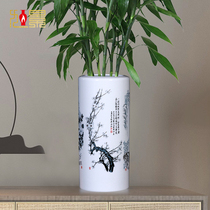 Fugui bamboo vase Chinese water bamboo large porcelain bottle living room flower arrangement Jingdezhen ceramic ornaments home accessories