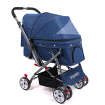 25 kg inner pet shock absorber two-way pet trolley Teddy Cat four-wheeled dog cart foldable small and lightweight