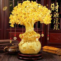 Citrine fortune money tree ornaments Jucai living room home Creative wine cabinet TV cabinet decorations housewarming gifts