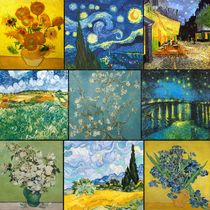 Ziying custom Van Gogh decal Church glass sticker Color vintage bathroom glass film Window window grille