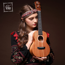 UKU Peach blossom core veneer Ukulele beginner male and female students entry 23 inch 26 inch small guitar instrument
