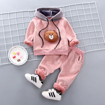 Childrens clothing girls autumn dress Foreign suit baby Autumn long sleeve clothes 1-3 years old 4 little girl spring and autumn Korean version of tide clothes