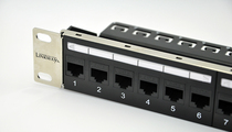 Export Cat6 six straight-through 24-port distribution frame straight-in type with wire bracket 19 1U