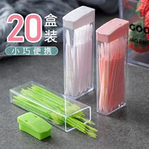 Toothpick packaging toothpick box small portable independent bamboo home carry creative disposable packaging travel