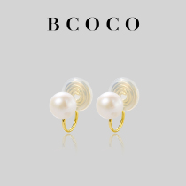 Delicate natural freshwater pearl Mosquito Coil panel Ear Clip Women Without Earrings Earrings 2022 New web Red Burst Ear Accessories