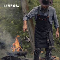 BAREBONES Kitat Chef Cooking Apron Outdoor BBQ Cotton Canvas Splice Leather Strap
