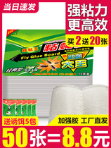 Flies paste strong fly paper board home 50 pieces of sticky fly sticky mosquito stickers fly-killing artifact