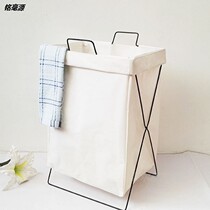 Nordic debris finishing basket iron rack dirty clothes basket folding storage box waterproof laundry basket dirty clothes toy storage bucket