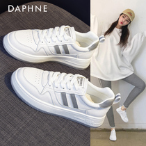 Daphne leather small white shoes womens shoes 2021 new autumn and winter wild sports shoes winter casual board shoes