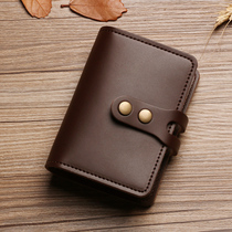 LAXS RETRO CARD BAG MEN MULTIFUNCTION GENUINE LEATHER CARD HOLDER CARD HOLDER CREDIT CARD Mad Mapi Bull Leather Driving License Bag
