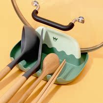 Kitchen multifunctional countertop pot lid rack spoon mat holding artifact household sitting spatula cutting board storage rack