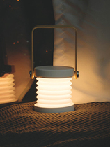 Suitable for Aijia creative portable lantern night light charging folding reading lamp bedroom bedside portable net red in