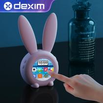 Children alarm clock students with girls can talk smart cartoon princess special rabbit cute bedroom bedside clock