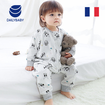 French DailyBaby baby thermostatic sleeping bag split leg baby spring and summer childrens kick-proof Four Seasons Universal