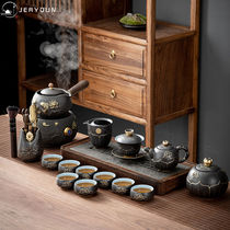 High-end kung fu tea set high-grade ceramic tea cup teapot whole set of Home Office meeting guest tea set