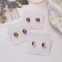 S925 silver needle Korean style simple niche geometric earrings New Tide temperament earrings F75