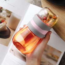 Tea separation glass water cup female cute Net red band filter Tea Cup heat preservation portable anti-drop Cup