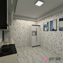 Simulation Watermill Stone-wood-wood fiber integrated board Kitchen Toilet Waterproof Wall Wall wall Wall Buttoned Board Full House