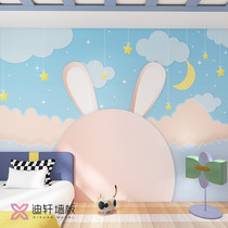 Cartoon Children Room Bedside Background Integrated Wall Panel Bedroom Wall shaped decorative plate bamboo wood fiber waterproof plank