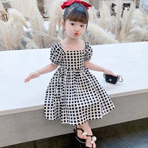 Girls dress bubble sleeves in summer 2023 new childrens gas princess dress girls summer dress dress