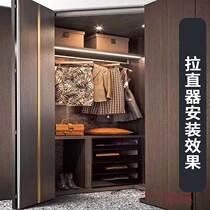 Clothes door push-pull sliding door anti-deformation straightening correction slotted aluminum alloy minimalist slotted VF