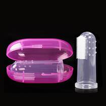 Silicone portable dog deodorant transparent pet cat dog toothbrush small dog brushing finger sleeve dog gloves