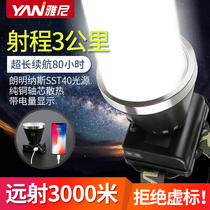 Yani led headlight strong light charging super bright head-mounted flashlight imported high-power lithium battery hernia mine lamp