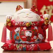 Zhaocai cat large piggy bank ornaments open small ceramic piggy bank shop home gift shake cat living room
