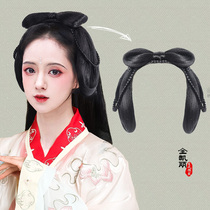 Hanfu wig ancient style integrated hair bag bun lazy hair style full set of Ming style style female pad hair novice