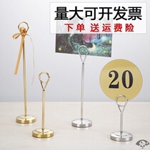 Dining sign-in layout supplies wedding seat card Full Moon Golden standing card birthday restaurant sign table