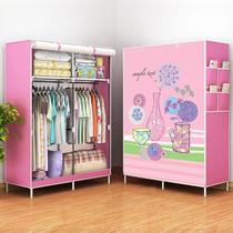 Color wardrobe family simple rack non-woven thickening assembly kitchen simple style creative new reinforced clothing steel pipe