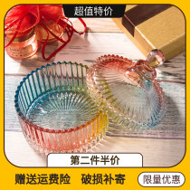 Candy Jar Subgirl Hearts Water Crystal Candy Box Glass Cute Storage Bottle With Lid Transparent Sealed Moisture-proof Flushing Gift Box