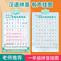 Hanyu Pinyin learning artifact Alphabet Wall sticker Phonics training Consonants Vowels Sound flipchart for first grade children