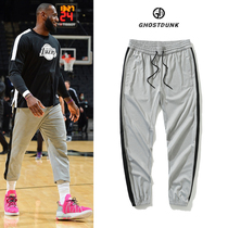 New sports trousers Male loose bunches Pants Basketball Pants pants Socks Pants American Bunch Leg Parquet Training Pants