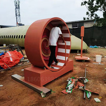 Shandong factory produces and develops customized non-powered water truck scenic spot Riverside unpowered pedal Fountain