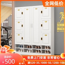 Upgraded wardrobe wooden staff cabinet beauty salon gym wardrobe hair salon bath center bag storage cabinet