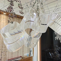 Translucent crystal streamers Wedding stage celebration activities Ceiling ceiling pendant decoration Shopping mall window decoration