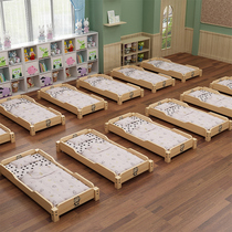 Kindergarten afternoon bed solid wood bed stacked bed primary school student afternoon care Baby Care class single bed early education lunch break