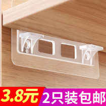No-mark adhesive laminate Toba-free wardrobe separator layer trailing triangular bracket fixed tonailing laminate fixing accessories