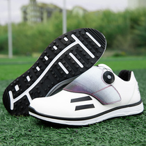Golf shoes mens rotating twist buckle nail-free waterproof non-slip running sports shoes sports and leisure breathable deodorant summer